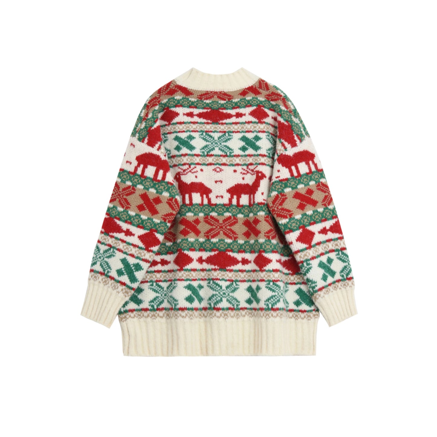 FAIRISLE REINDEER CHRISTMAS VINTAGE CARDIGAN