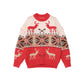 CHRISTMAS FAIRISLE REINDEER AND SNOWFLAKE VINTAGE JUMPER WITH SCARF