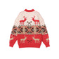 CHRISTMAS FAIRISLE REINDEER AND SNOWFLAKE VINTAGE JUMPER WITH SCARF