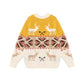 CHRISTMAS FAIRISLE REINDEER AND SNOWFLAKE VINTAGE JUMPER WITH SCARF