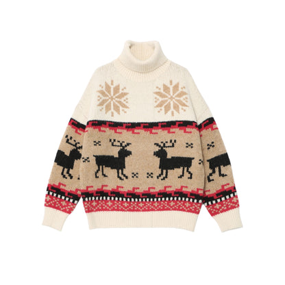 FAIRISLE REINDEER AND SNOWFLAKE VINTAGE CHRISTMAS JUMPER