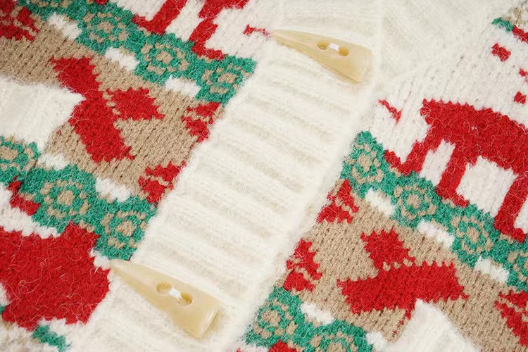 FAIRISLE REINDEER CHRISTMAS VINTAGE CARDIGAN