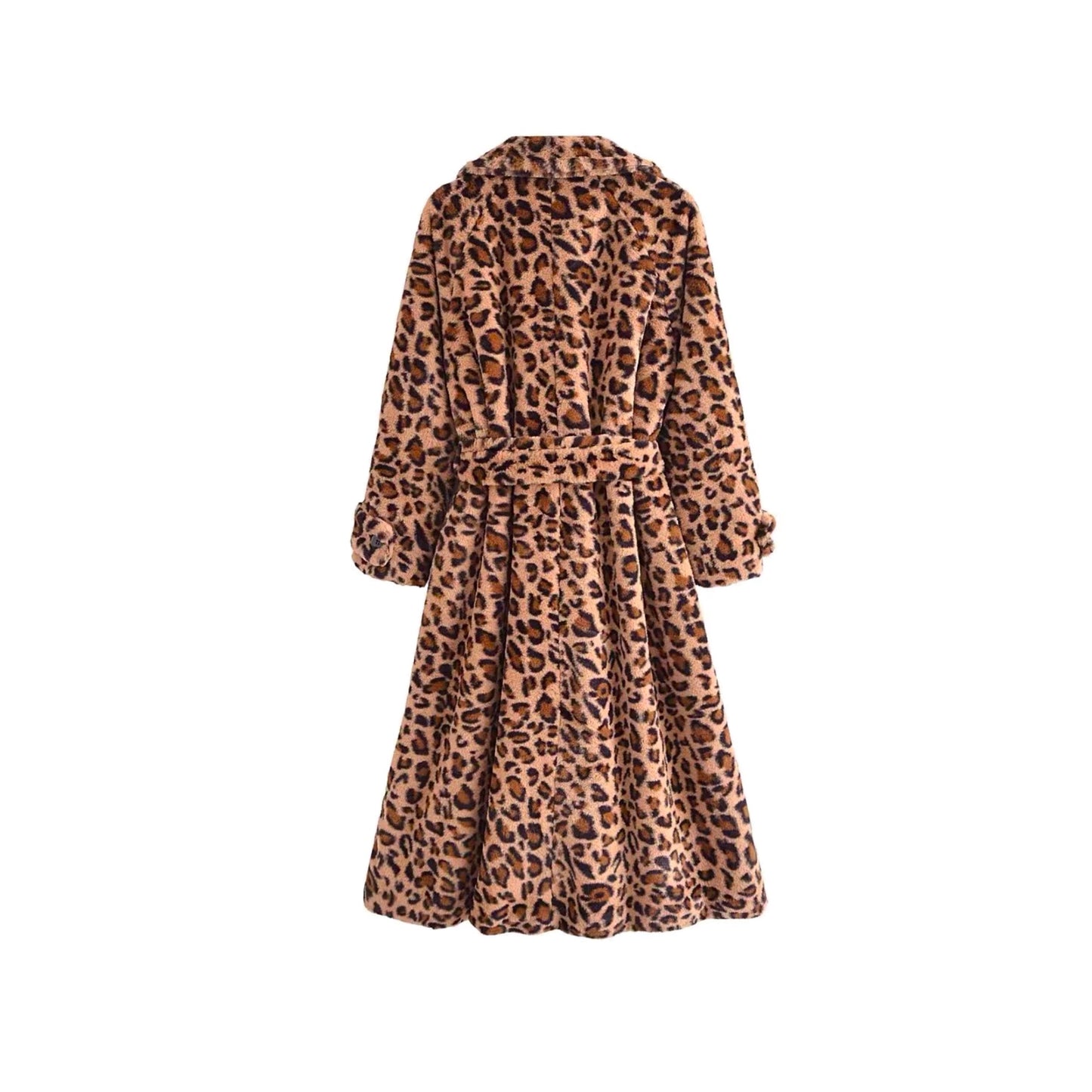 FAUX FUR LEOPARD COAT