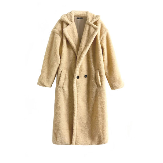 FAUX FUR POCKET TEDDY COAT