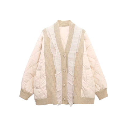 COTTON LACE SPLICED COAT