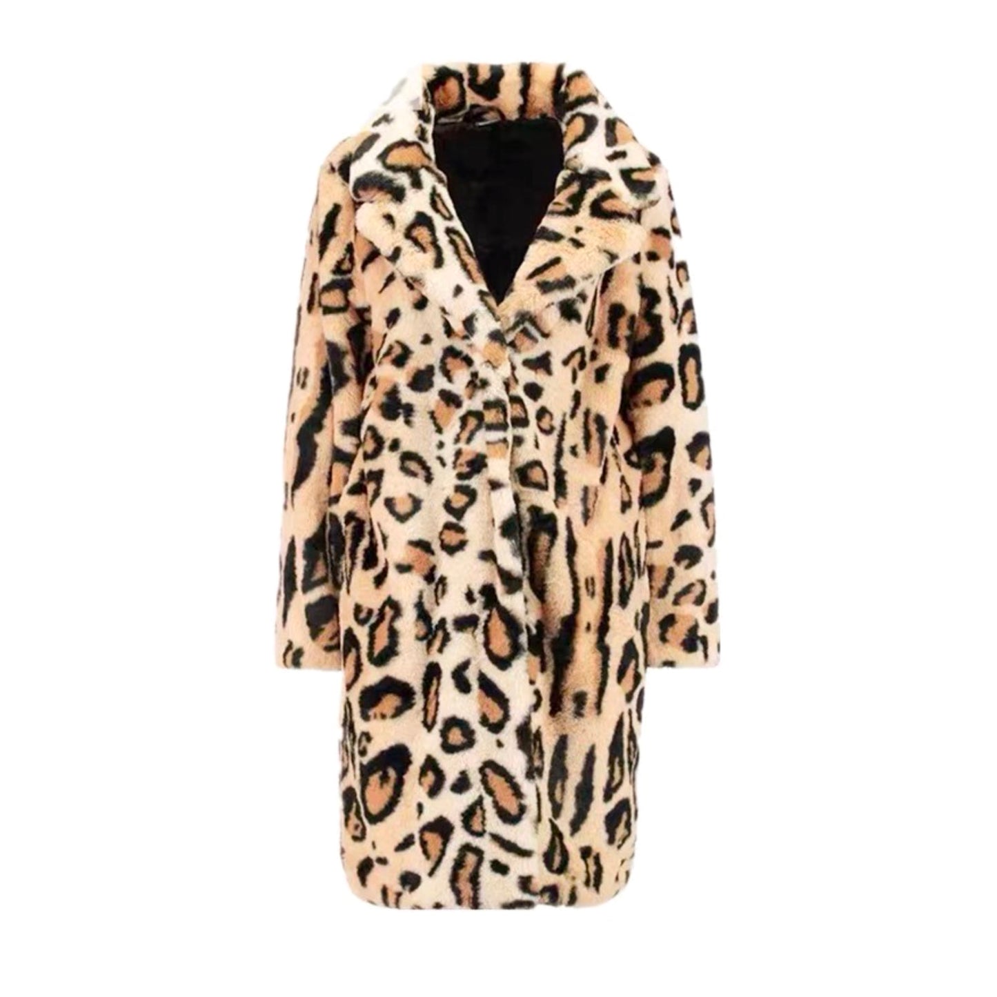 FAUX FUR LEOPARD COAT