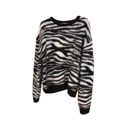 ZEBRA FLUFFY KNITTED JUMPER