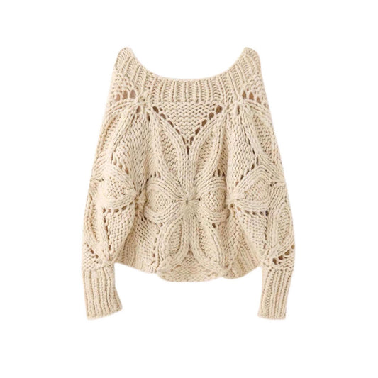 FLORAL OFF SHOULDER KNITTED JUMPER