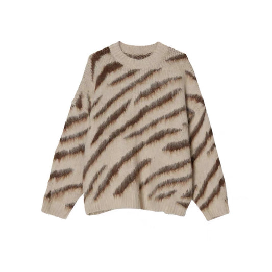 ZEBRA FLUFFY KNITTED JUMPER