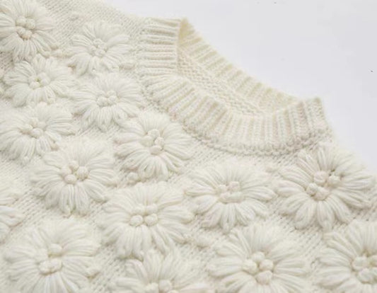 FLORAL KNITTED VINTAGE JUMPER