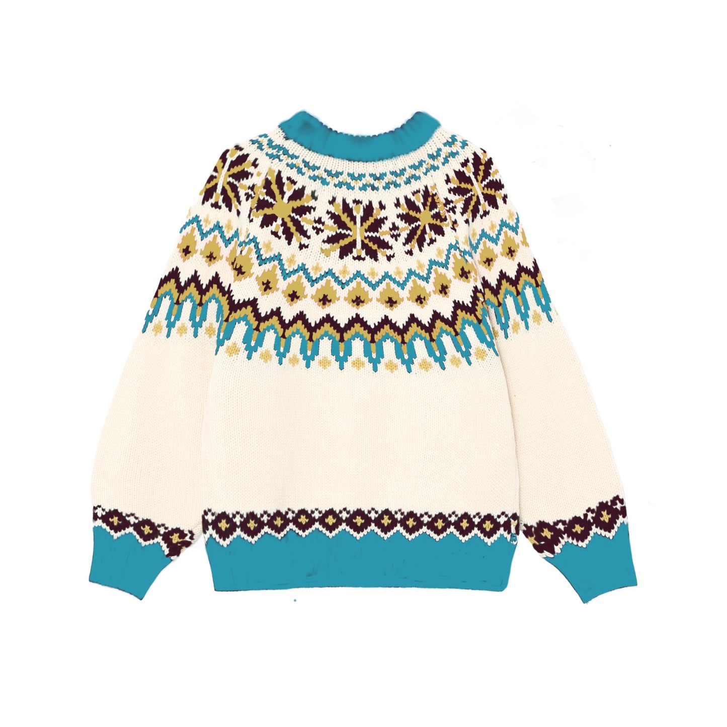 CHRISTMAS FAIRISLE VINTAGE SNOWFLAKE JUMPER