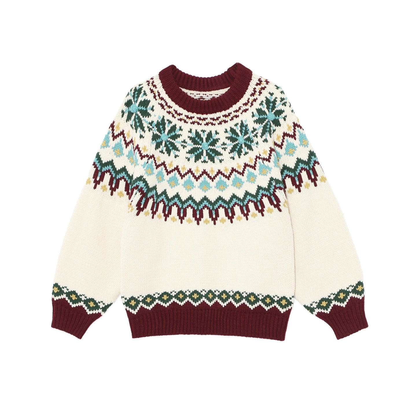 CHRISTMAS FAIRISLE VINTAGE SNOWFLAKE JUMPER