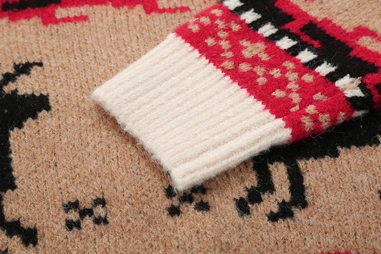 FAIRISLE REINDEER AND SNOWFLAKE VINTAGE CHRISTMAS JUMPER